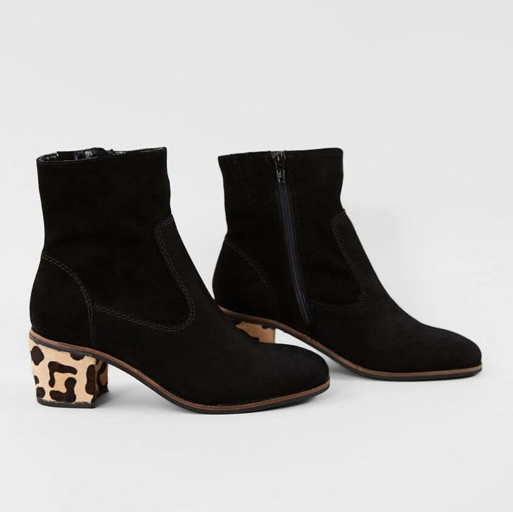 Jade suede heeled ankle boot